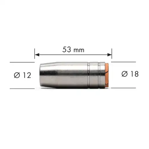 MB15AK gasna mlaznica - šoba, konična, fi.12mm