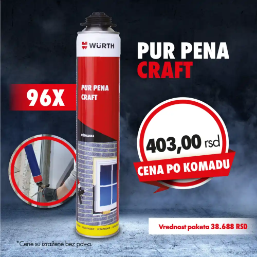 96kom Pur pena Craft, pištoljska 750ml