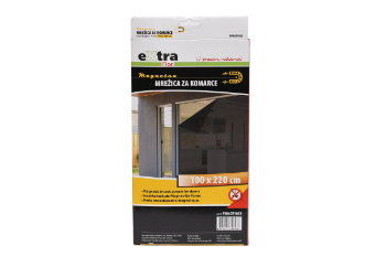 Mrežica za komarce, magnetna, 100x220 cm, crna