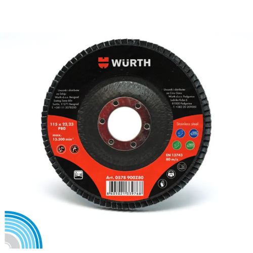 Lamel. disk, Optimum za inox,konični, 125mm, G60