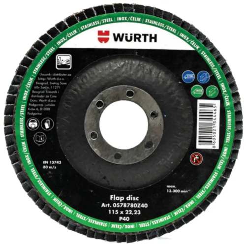 Lamel. disk, Basic za inox, konični, 115mm, G120