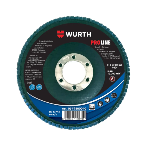 Lam. brus. disk za čelik PRO LINE, Al, 115mm, G60