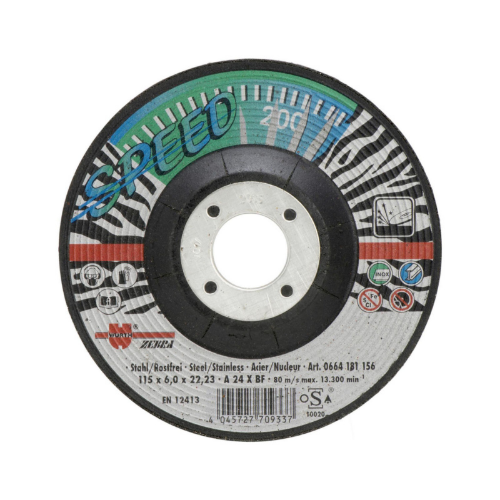 ZEBRA brusna keramička ploča za čelik/proh. 180x6