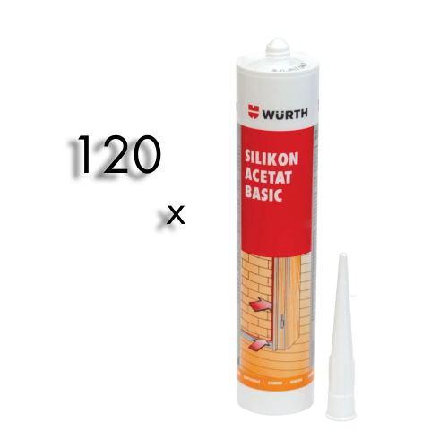 Silikon acetat Basic crni, 280ml 120kom