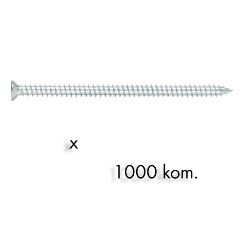 TURBO vijak TX30, beli, 7,5x132 1000kom