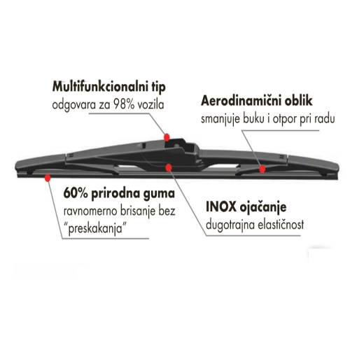Univerzalna metlica brisača zad stakla 280mm,1 kom