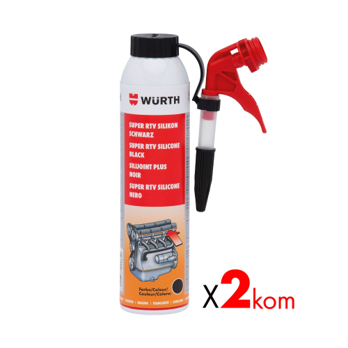 Super RTV Silikon crni 2kom