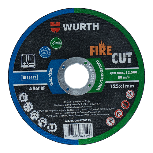 Rezna ploča Firecut, 125x1mm - INOX
