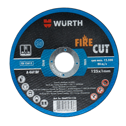 Rezna ploča Firecut, 125x1mm - čelik
