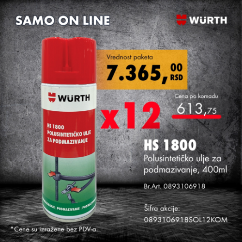 12x HS1800 - Polusintetičko ulje za podmazivanje