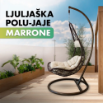 Ljuljaška polu-jaje MARRONE bela