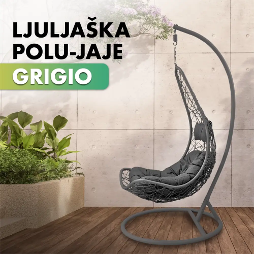 Ljuljaška polu - jaje GRIGIO