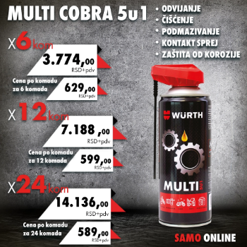 Multi cobra sprej 5 u 1, za sve potrebe u radionici