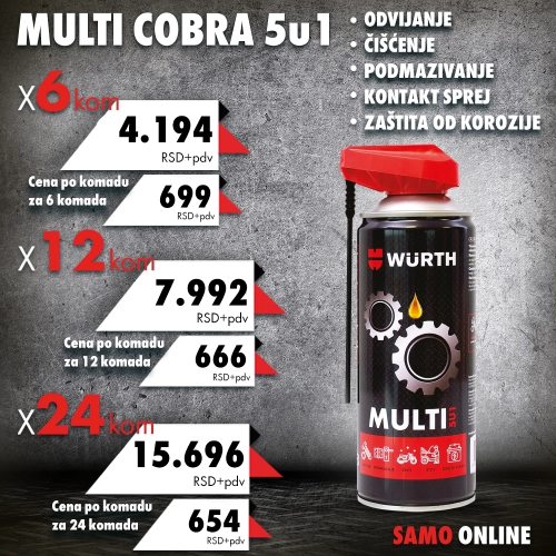 Fotografija Paketi Multi cobra spreja, 5 u 1
