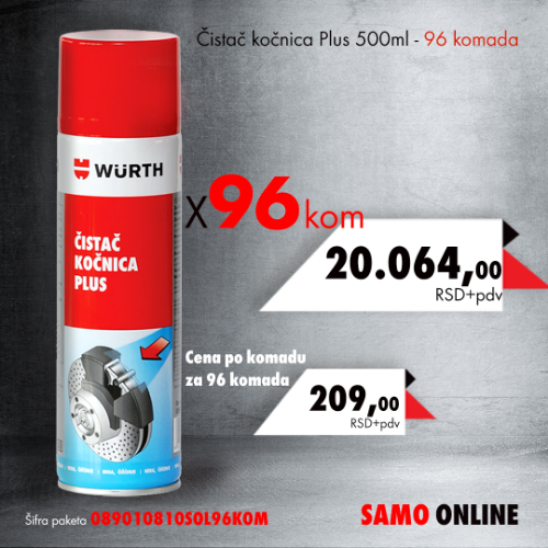 Fotografija Čistač kočnica plus 500ml, 96kom
