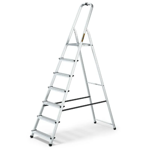 Fotografija Merdevine aluminijumske, 6+1 gazišta