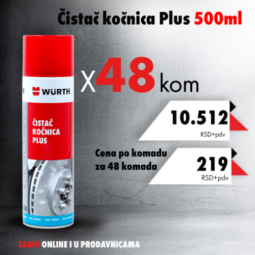 Čistač kočnica plus 500ml, 48kom