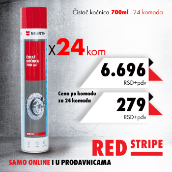 Fotografija Čistač koč. RED STRIPE 700ml x 24 kom SOL