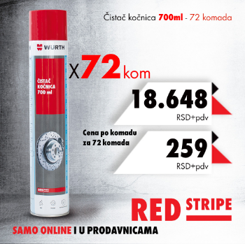 Fotografija Čistač koč. RED STRIPE 700ml x 72 kom SOL