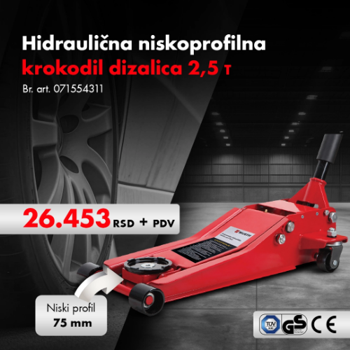 Hidraulička niskoprofilna krokodil dizalica 2,5 t