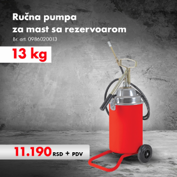 Ručna pumpa za mast sa rezervoarom od 13 kg