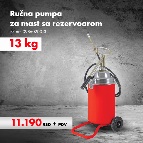 Ručna pumpa za mast sa rezervoarom od 13 kg