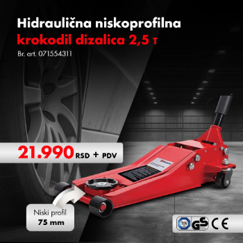 Fotografija Hidraulična niskoprofilna krokodil dizalica 2,5 t