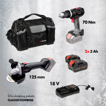 Bušilica + Bruslica + 2x5Ah