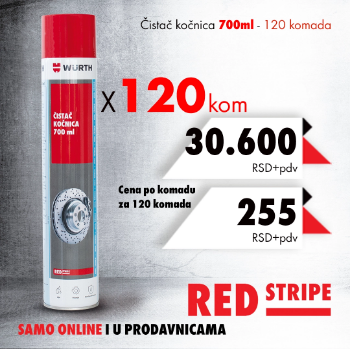 Čistač kočnica RED STRIPE 700ml x 120 kom SOL