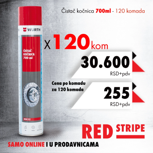 Čistač kočnica RED STRIPE 700ml x 120 kom SOL