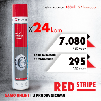 Čistač kočnica RED STRIPE 700ml x 24 kom SOL