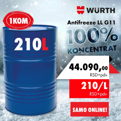 Antifreeze LL G11, koncentrat 210 l