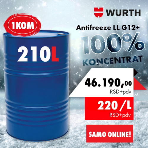 Antifreeze LL G12+, koncentrat 210 l