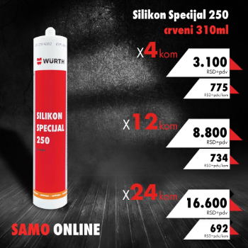 Silikon Specijal 250 crveni 310ml