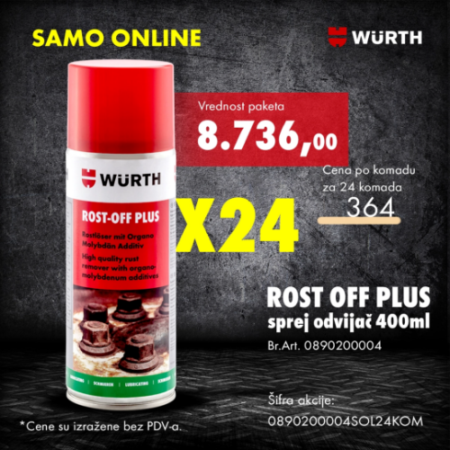 24 kom Rost off plus, sprej odvijač, 400 ml