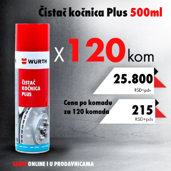 Čistač kočnica plus 500ml, 120kom