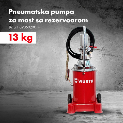 Pneumatska pumpa za mast sa rezervoarom 13 kg