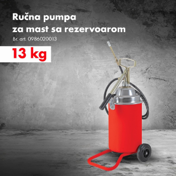 Ručna pumpa za mast sa rezervoarom od 13 kg
