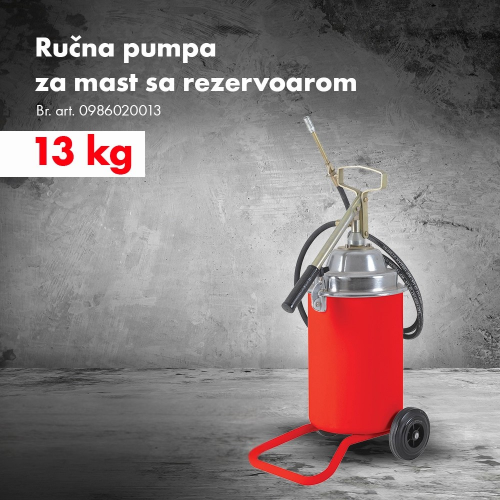 Ručna pumpa za mast sa rezervoarom od 13 kg
