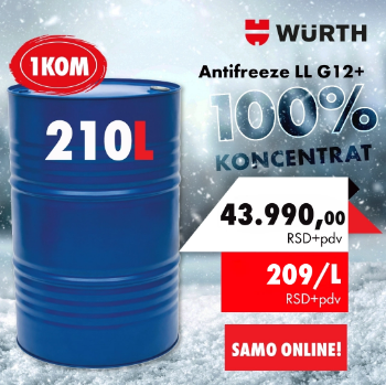 Antifreeze LL G12+, koncentrat 210 l