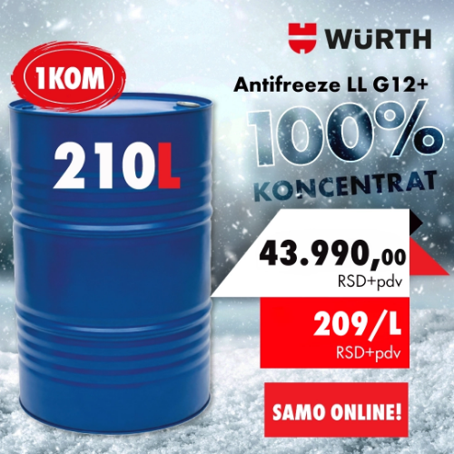 Antifreeze LL G12+, koncentrat 210 l