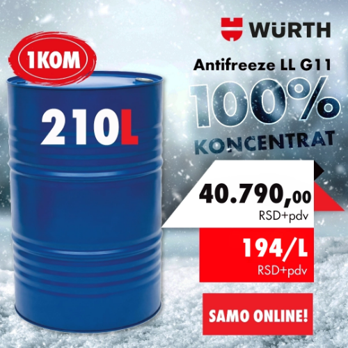 Antifreeze LL G11, koncentrat 210 l