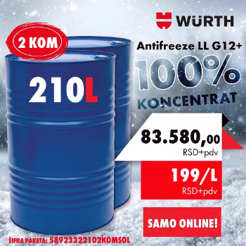 2 X Antifreeze LL G12+, koncentrat 210L, SOL
