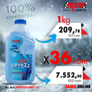 36KOM Antifreeze Extra G11 1kg-PITSTOP