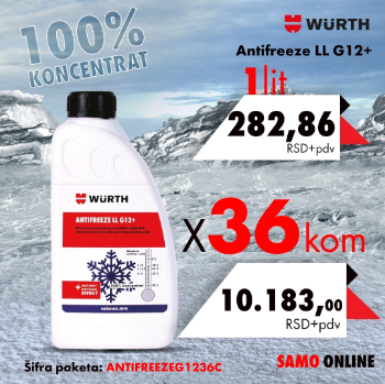 36kom Antifreeze LL G12+ koncentrat 1l