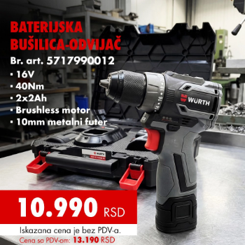 Baterijska bušilica odvijač ABS 16 POWER BL