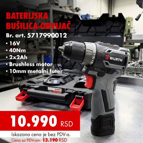 Baterijska bušilica odvijač ABS 16 POWER BL